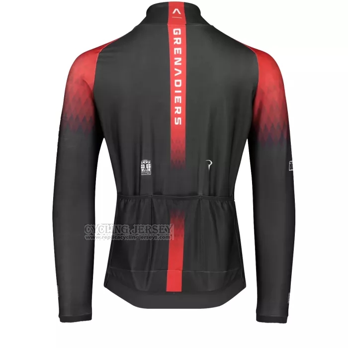 2022 Cycling Jersey Ineos Grenadiers Red Black Long Sleeve and Bib Short